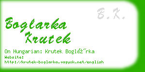 boglarka krutek business card